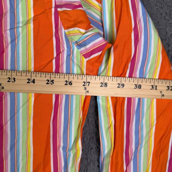 Ralph Lauren Shirt Mens 17-XL Rainbow Multicolor Vertical Striped Poplin Classic - Picture 5 of 8